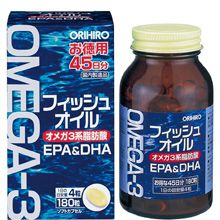 Dầu cá Omega 3 Orihiro Nhật Bản Hỗ Trợ Tăng Cường Trí Nhớ, Giúp Sáng Mắt, 180 Viên