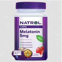 Kẹo hỗ trợ giấc ngủ Natrol Gummies Melatonin 5mg Strawberry 180 viên Mỹ