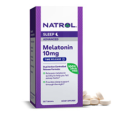 Viên uống hỗ trợ ngủ sâu giấc Natrol Melatonin Advanced Sleep 10mg của Mỹ 60 viên