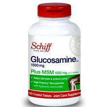 Viên hỗ trợ xương khớp Schiff Glucosamine 1500mg Plus MSM, hộp trắng, 150 viên Mỹ