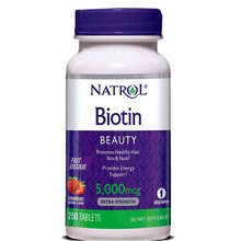 Viên ngậm hỗ trợ mọc tócNatrol Biotin 5000 mcg Fast Dissolve 250 viên của Mỹ