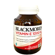 Viên uống Blackmores Natural Vitamin E 1000IU hỗ trợ làm đẹp da hàng Úc, 30 viên