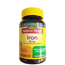 Viên uống hỗ trợ bổ sung sắt Iron Nature Made 65mg 365 viên của Mỹ