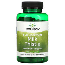 Viên uống hỗ trợ giải độc gan Swanson Milk Thistle 500mg của Mỹ 100 viên