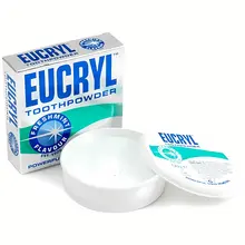Bộ Hỗ Trợ Làm Trắng Răng, Thơm Miệng, Vị Bạc Hà Eucryl Tooth Powder‎ 50g của Anh
