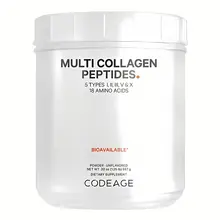 Bột uống Collagen Codeage Hydrolyzed Multi Collagen Peptides 564g hỗ trợ trẻ hóa da hàng Mỹ