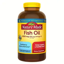 Dầu cá Nature Made Fish oil Omega 3 1200mg, Hàng Mỹ