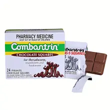Kẹo socola hỗ trợ tẩy giun Combantrin Chocolate Squares 24 hàng Úc