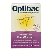 Men Vi Sinh Optibac Intimate Flora Hỗ trợ tiêu hóa, táo bón Cho Phụ Nữ Của Anh 30 viên