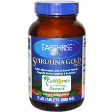 Tảo Mặt Trời Spirulina Gold Plus 500mg Earthrise Mỹ - Giải pháp Tăng Cân, Miễn Dịch 360 viên