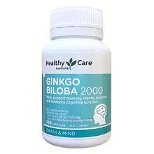 Viên hỗ trợ trí não Ginkgo Biloba 2000 mg Healthy Care của Úc 100 viên