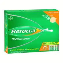 Viên sủi hỗ trợ tăng khả năng đề kháng Berocca Performance Effervescent Orange Flavour Úc 75 viên