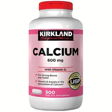 Viên uống hỗ trợ bổ sung Calcium + D3 của Kirkland, 500 viên, Hàng Mỹ