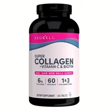Viên uống bổ sung Collagen hỗ trợ dưỡng da, móng, tóc Neocell Super Collagen+C 360 viên Mỹ