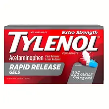 Viên hỗ trợ giảm đau hạ sốt Tylenol Extra Strength Rapid Release Gels 500mg Mỹ 225 viên