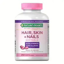 Viên uống Hair Skin & Nails Nature’s Bounty cải thiện rụng tóc - Da khỏe - móng chắc 250 viên Mỹ
