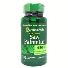 Viên uống hỗ trợ đường tiết niệu và tuyến tiền liệt Puritan’s Pride Saw Palmetto 450 mg Mỹ 100 viên