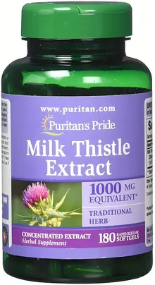 Viên Hỗ Trợ Tăng Cường Giải Độc Gan Milk Thistle Extract Mỹ lọ 180 viên