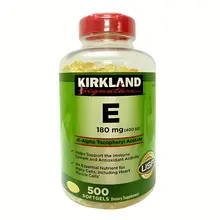 Viên Vitamin E 400 IU Kirkland của Mỹ Nắp màu Đỏ